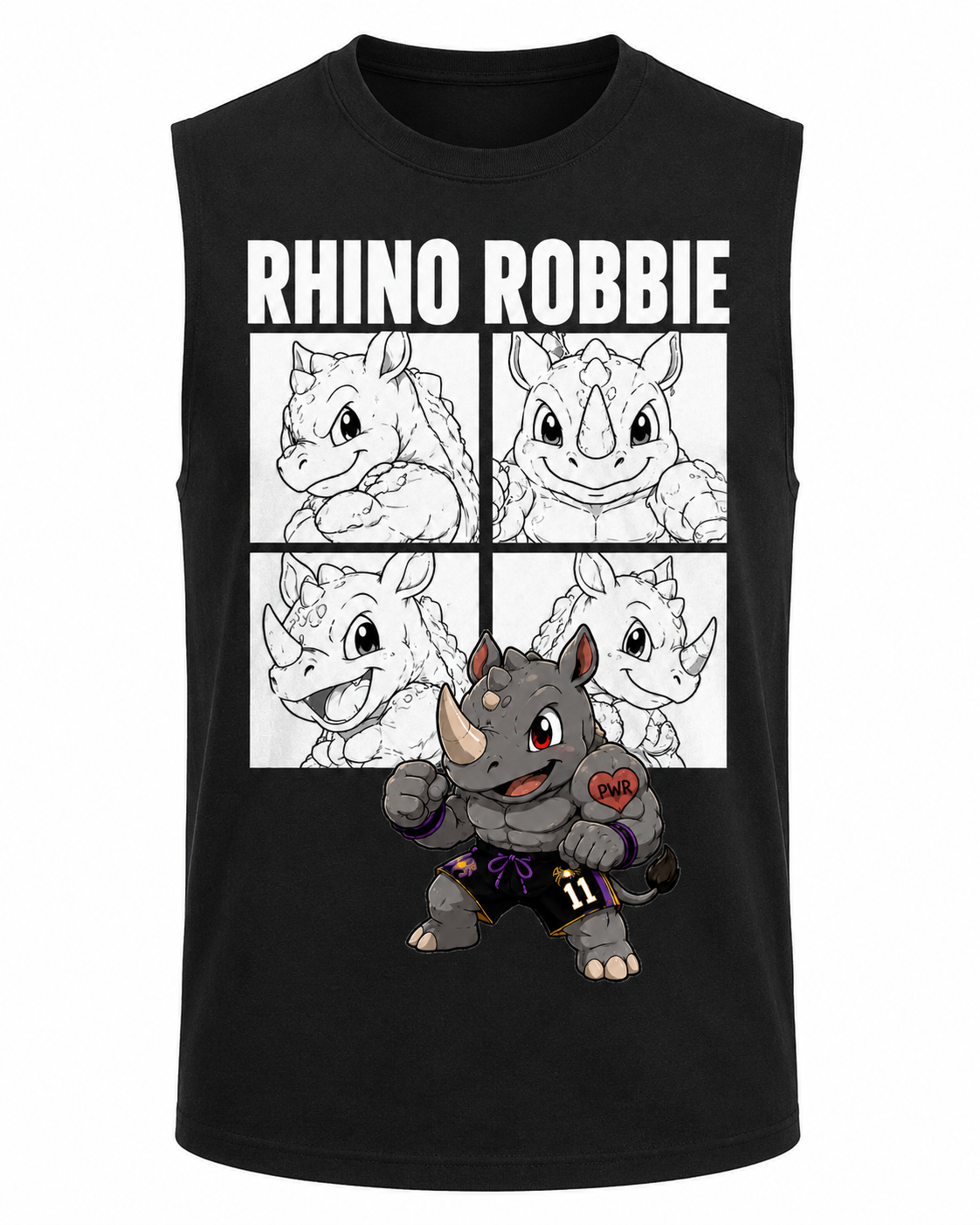 Rhino Robbie - The Horn Identity Muscle Tank