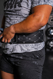 Black and White Stitched Belt