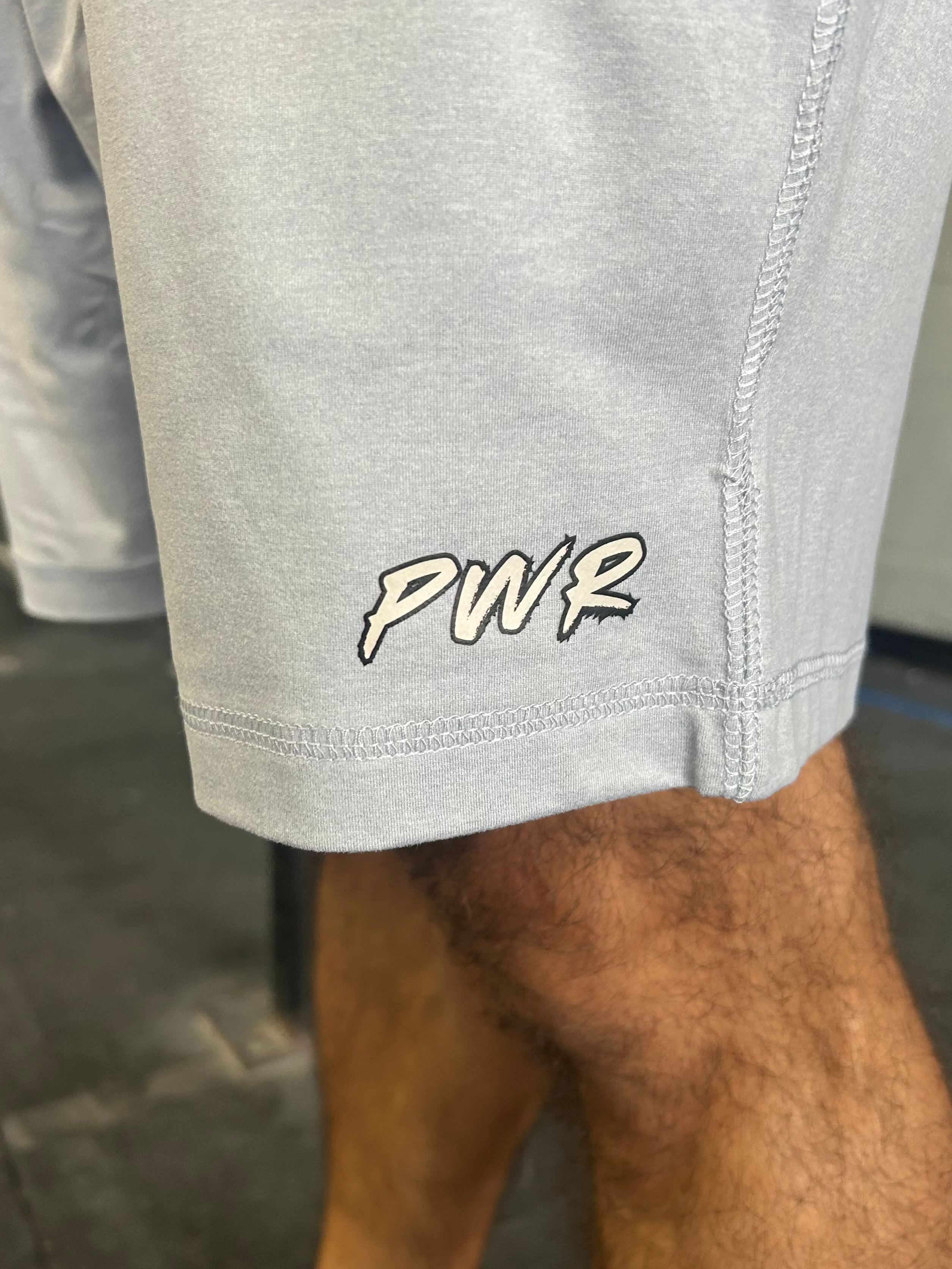 Smooth Hustle Short Light Gray - White logo