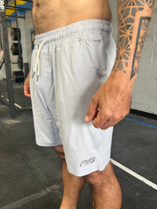 Smooth Hustle Short Light Gray - White logo