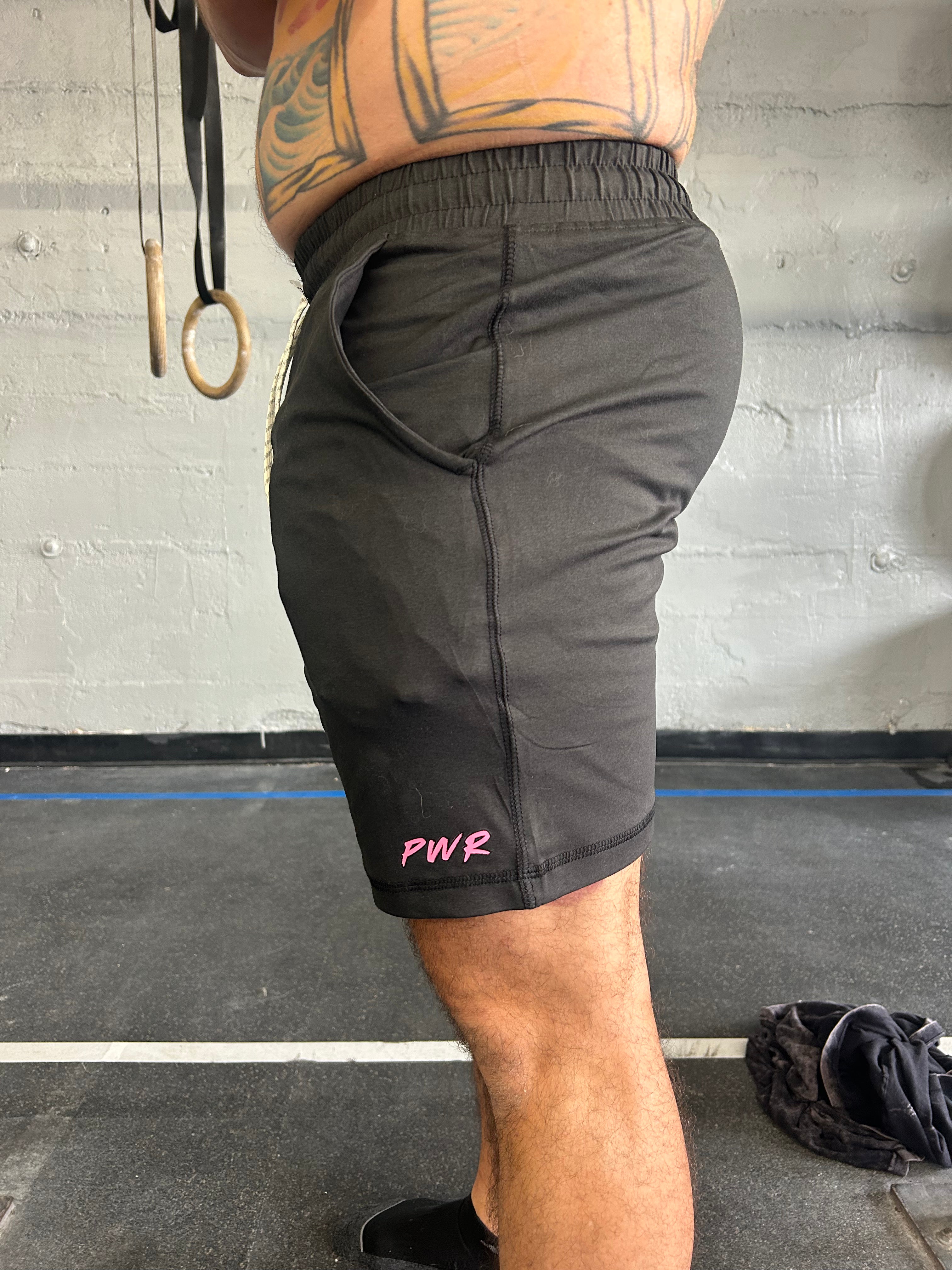 Smooth Hustle short Black- Pink Logo