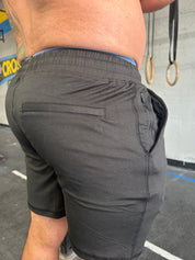 Smooth Hustle short Black- Pink Logo