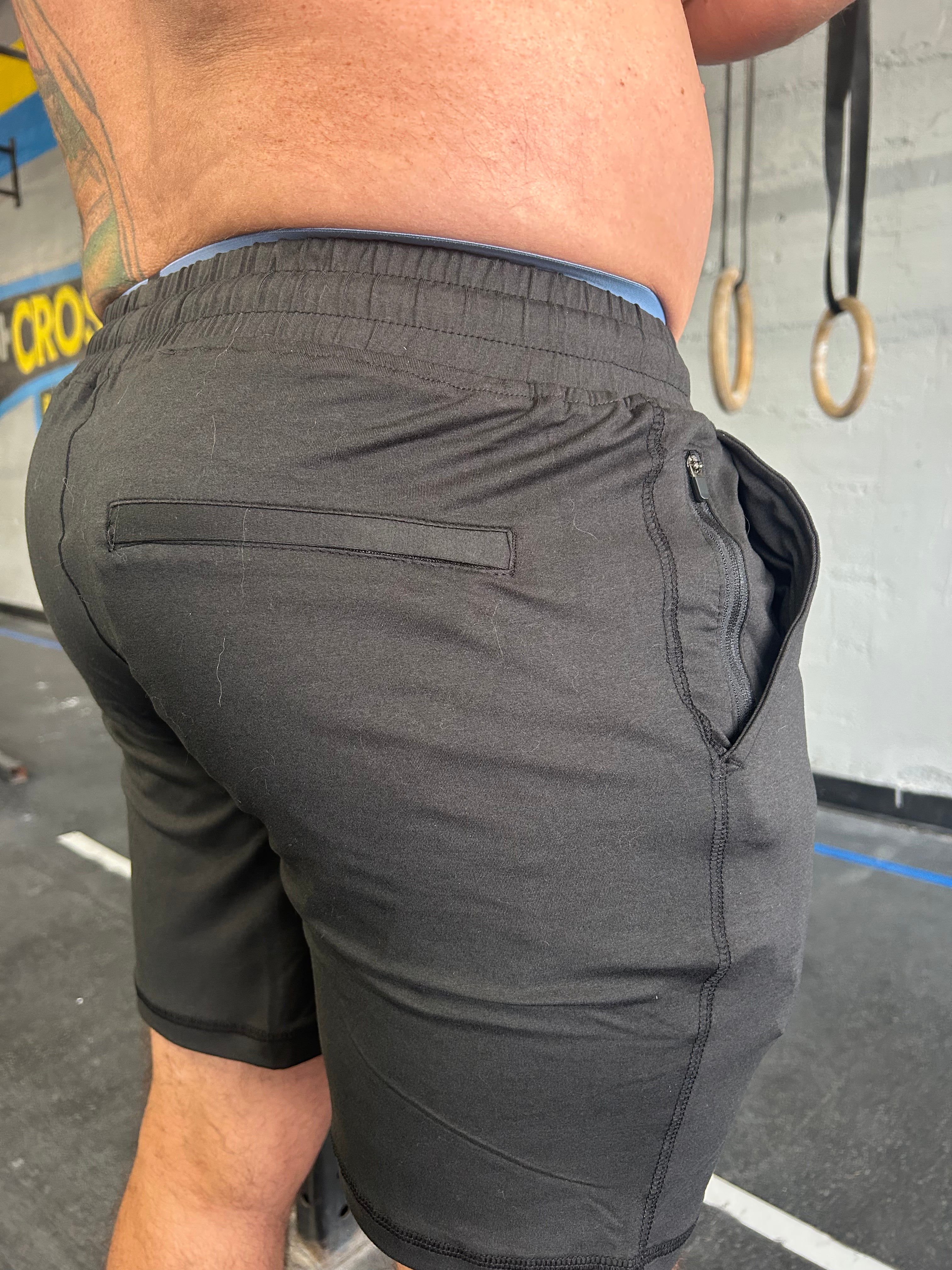 Smooth Hustle short Black- Pink Logo