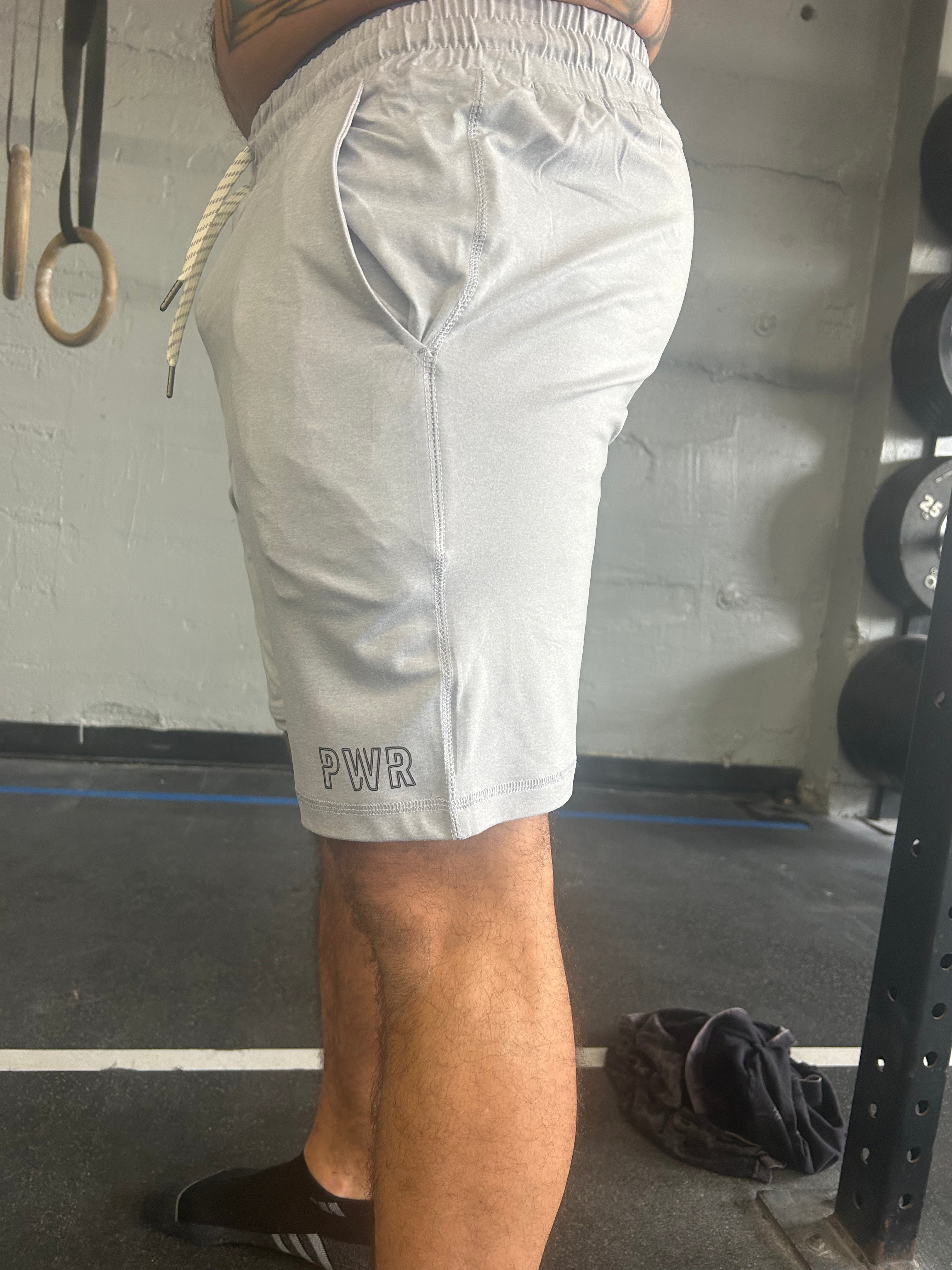 Smooth Hustle Short Light Gray - White logo