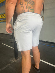 Smooth Hustle Short Light Gray - White logo