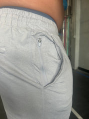 Smooth Hustle Short Light Gray - White logo