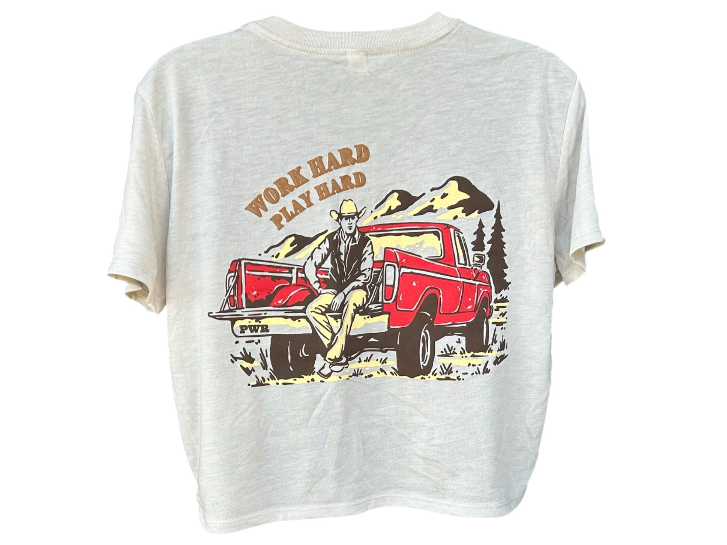 Work hard Play hard Crop