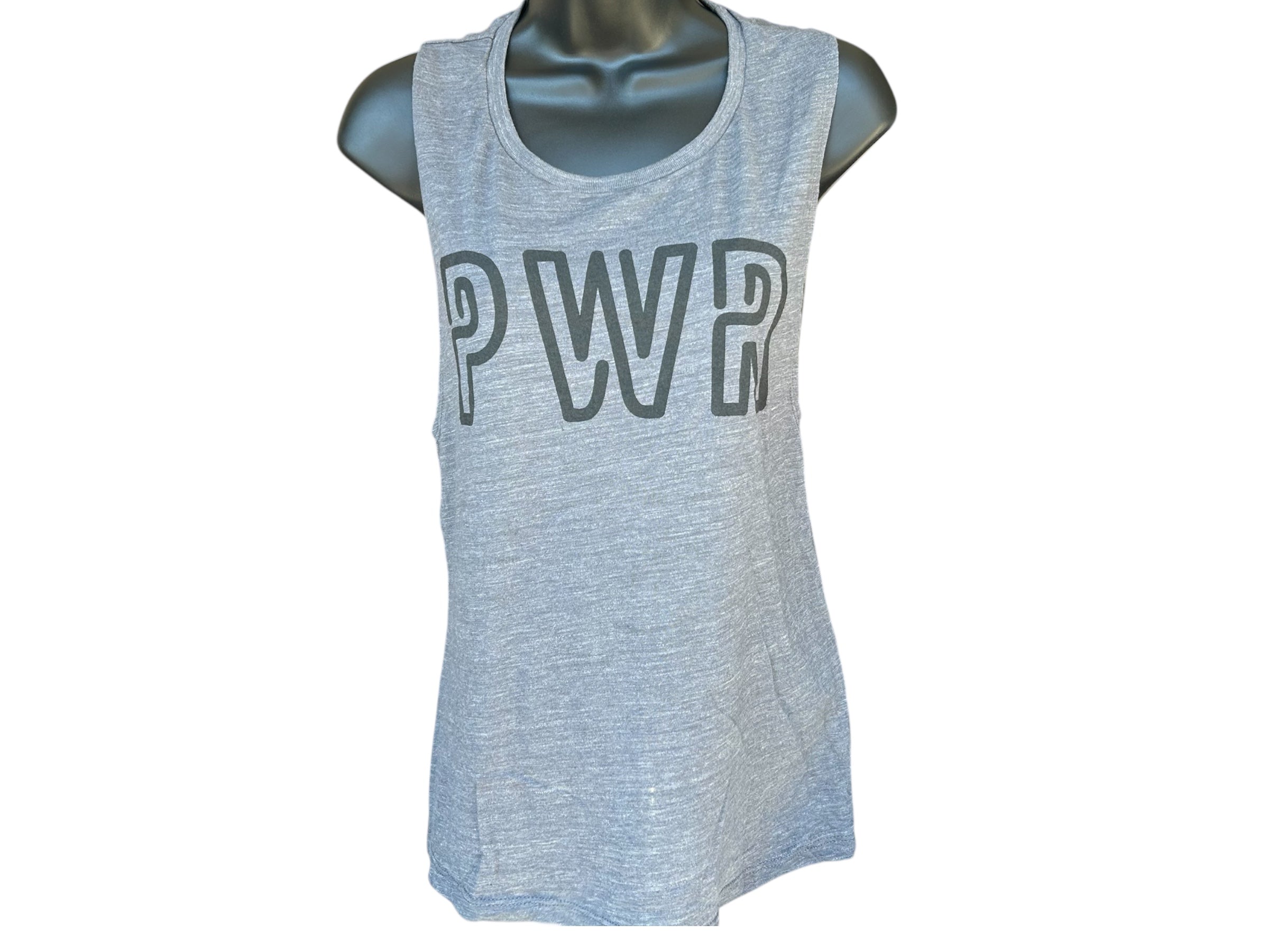 Gray/ Blk  PWR muscle tank