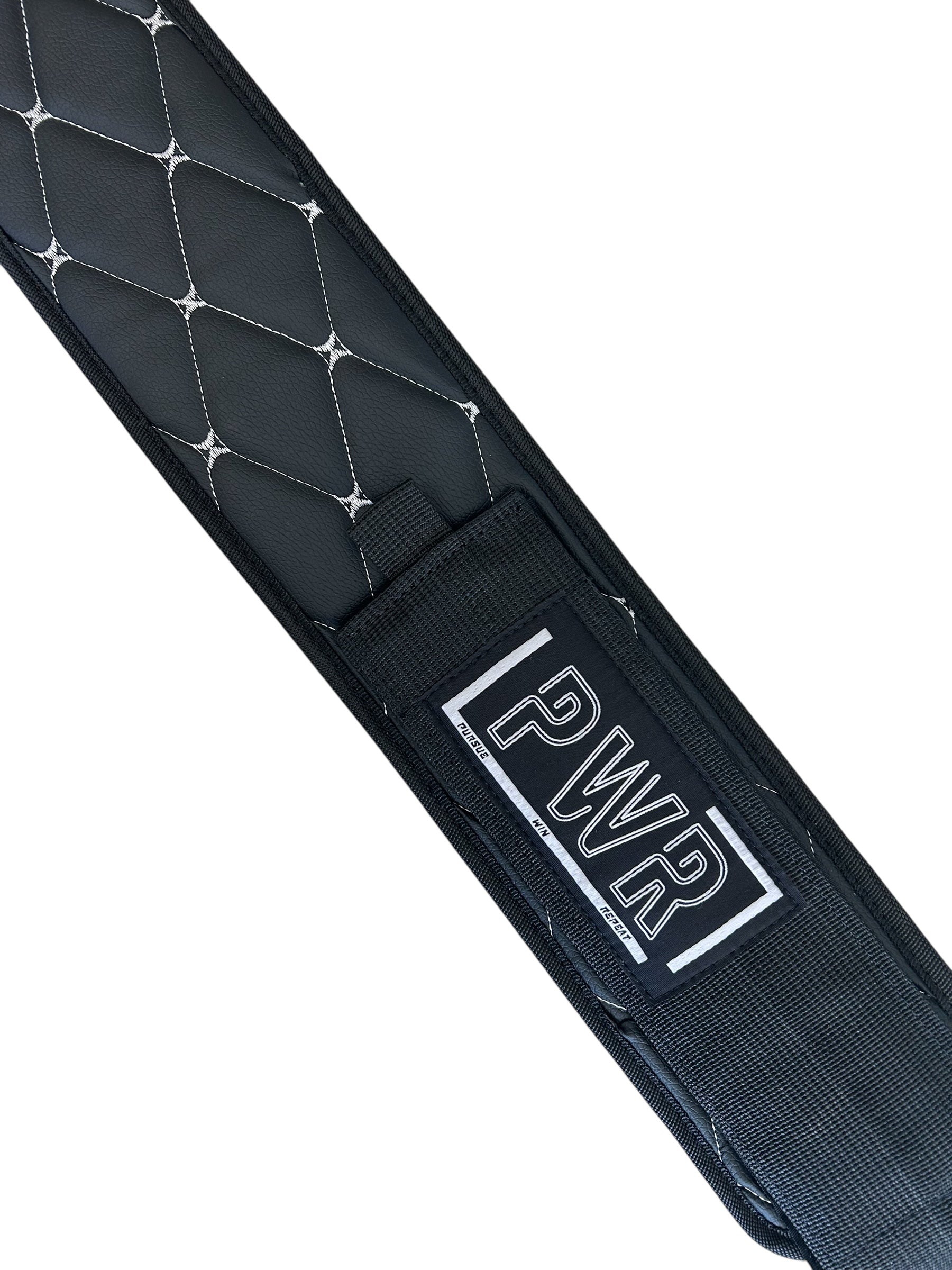 Black and White Stitched Belt