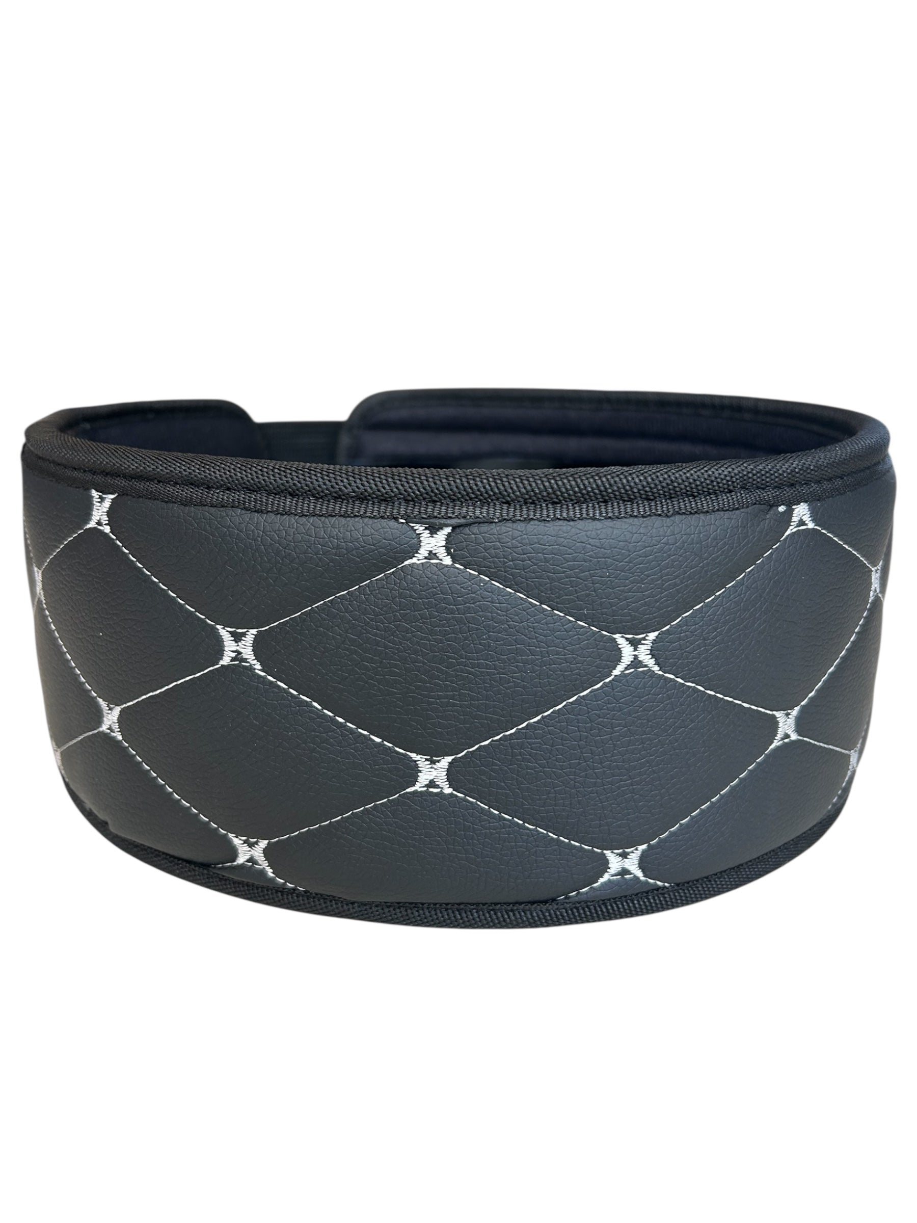 Black and White Stitched Belt