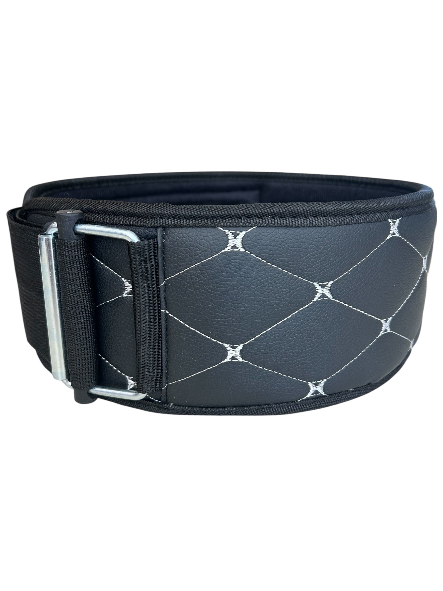 Black and White Stitched Belt