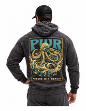 Kraken Mineral wash hoodie