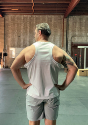 Cream Tank Top Aeromesh jersey
